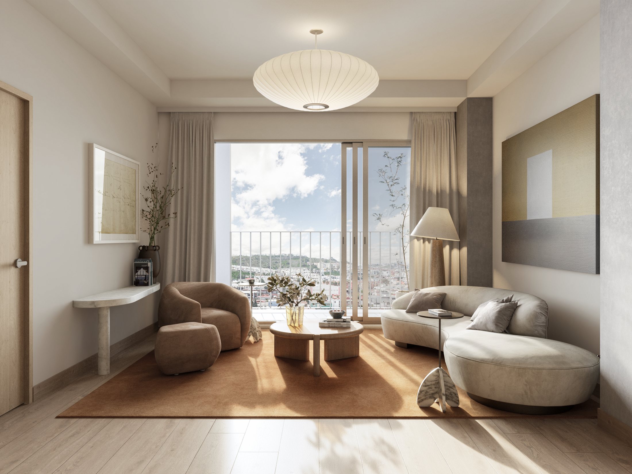 Interior de la residencia seleccionada, render Faury Studio